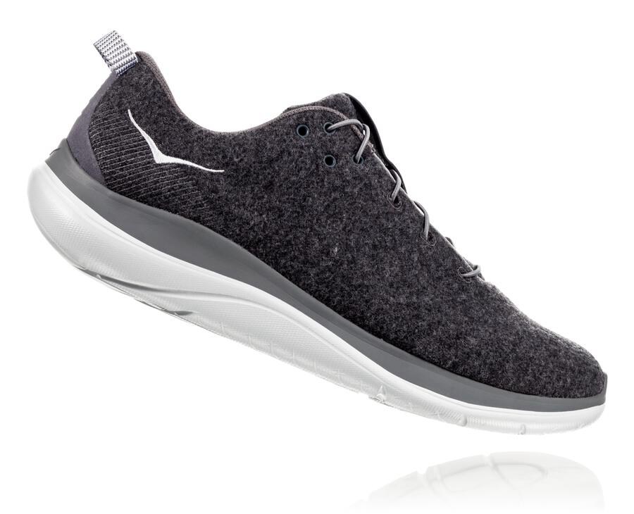 Hoka Australia One One Hupana Flow Wool - Mens Running Shoes Grey - THQRN-4532